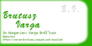 brutusz varga business card